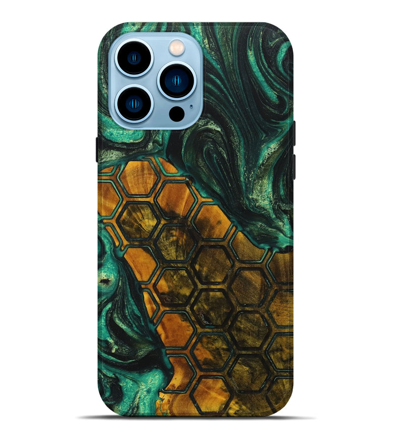 iPhone 14 Pro Max Wood+Resin Live Edge Phone Case - Cory (Pattern, 715332)