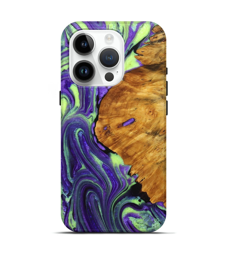 iPhone 15 Pro Wood+Resin Live Edge Phone Case - Perla (Purple, 715336)