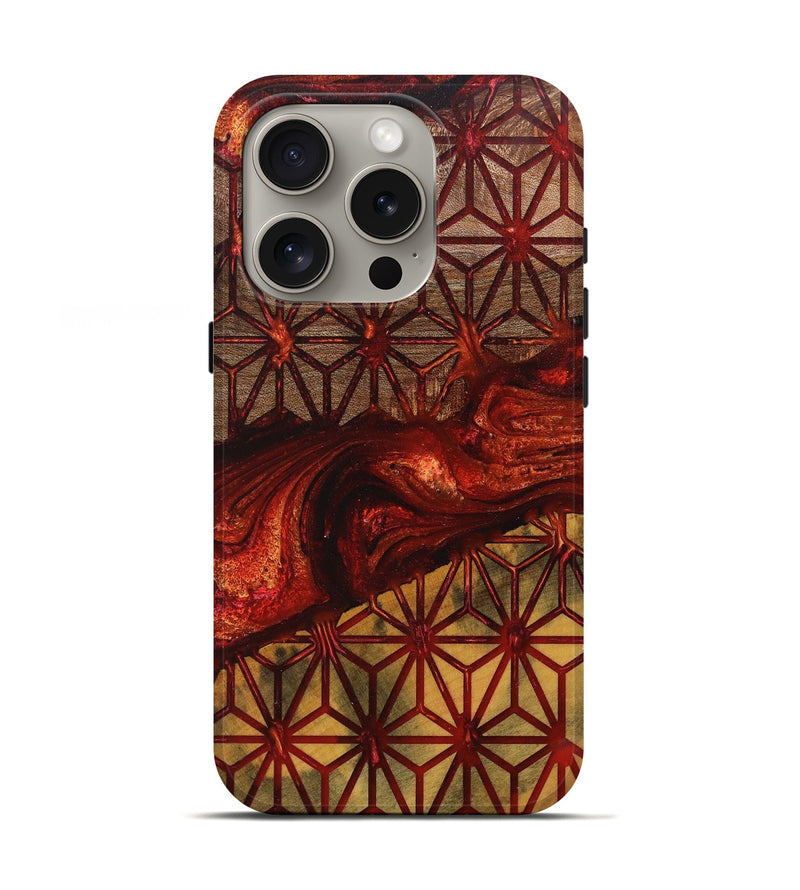 iPhone 16 Pro Wood+Resin Live Edge Phone Case - Antoinette (Pattern, 715337)