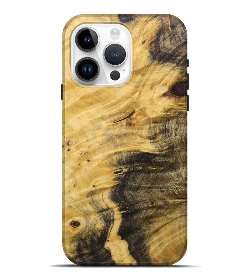 iPhone 15 Pro Max Wood+Resin Live Edge Phone Case - Anita (Wood Burl, 715343)