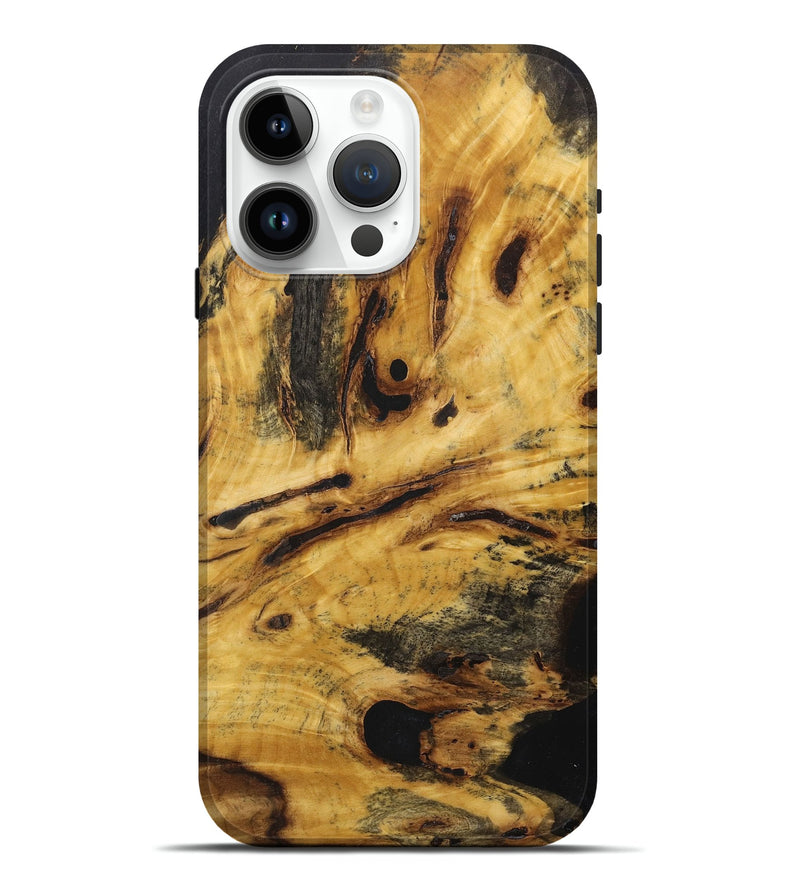 iPhone 15 Pro Max Wood+Resin Live Edge Phone Case - Octavia (Wood Burl, 715347)