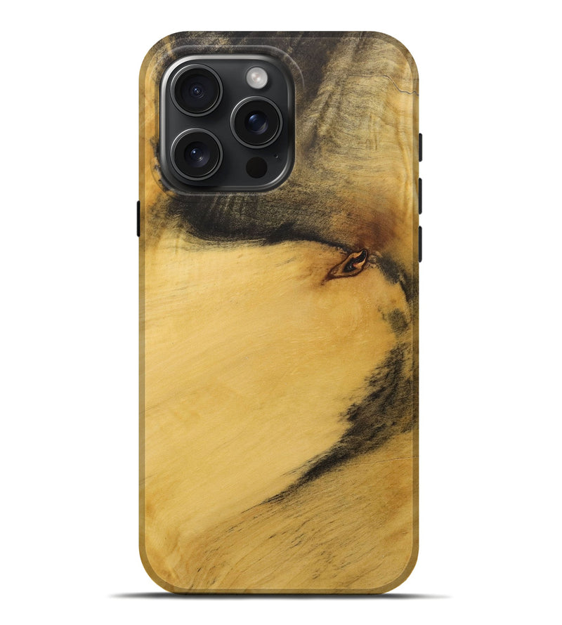 iPhone 16 Pro Max Wood+Resin Live Edge Phone Case - Evie (Wood Burl, 715348)