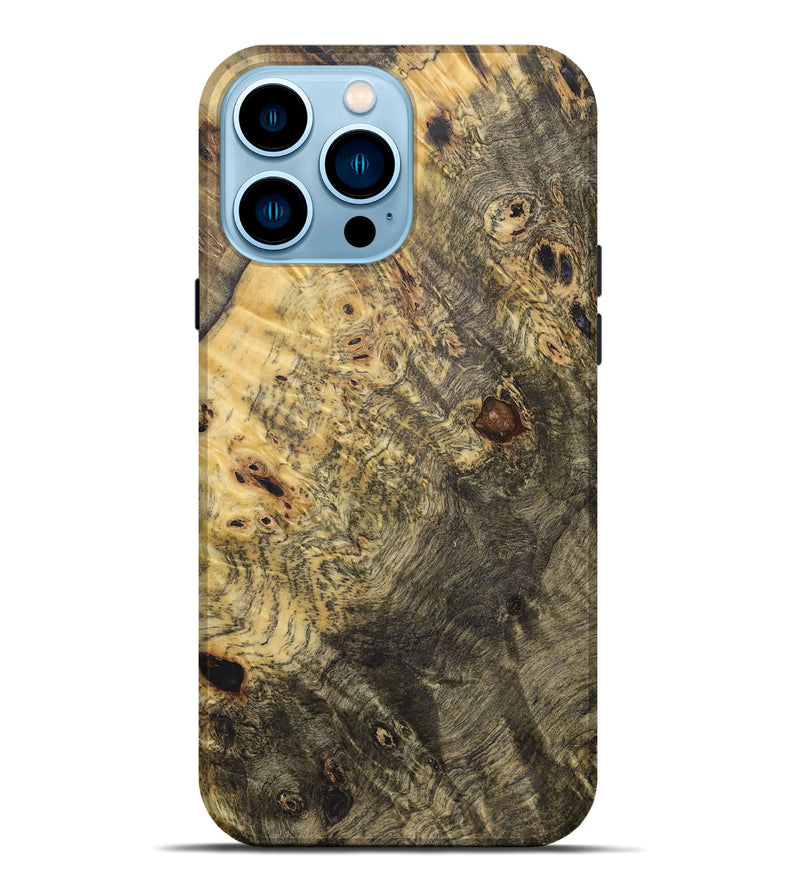 iPhone 14 Pro Max Wood+Resin Live Edge Phone Case - Jewel (Wood Burl, 715350)