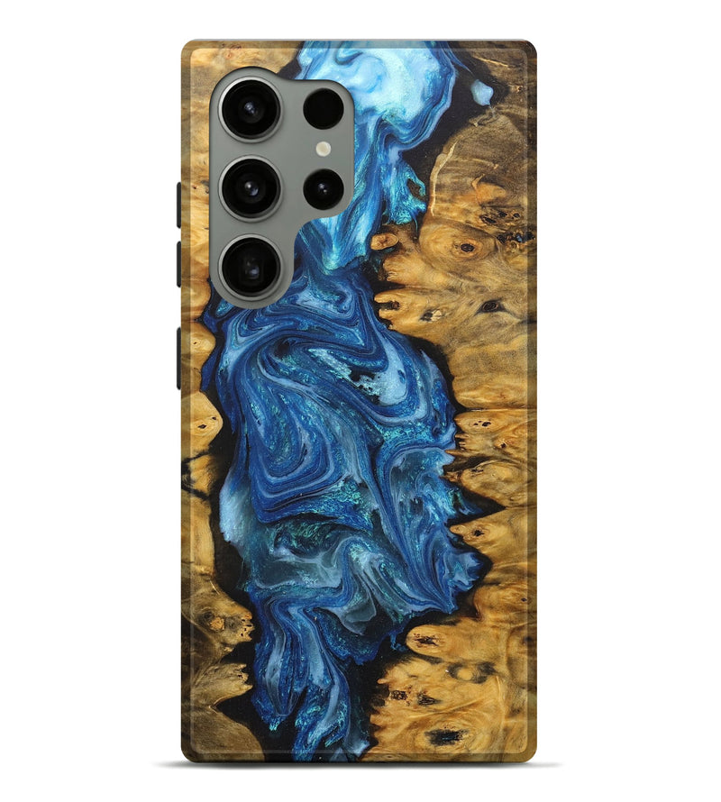 Galaxy S24 Ultra Wood+Resin Live Edge Phone Case - Tobias (Blue, 715353)