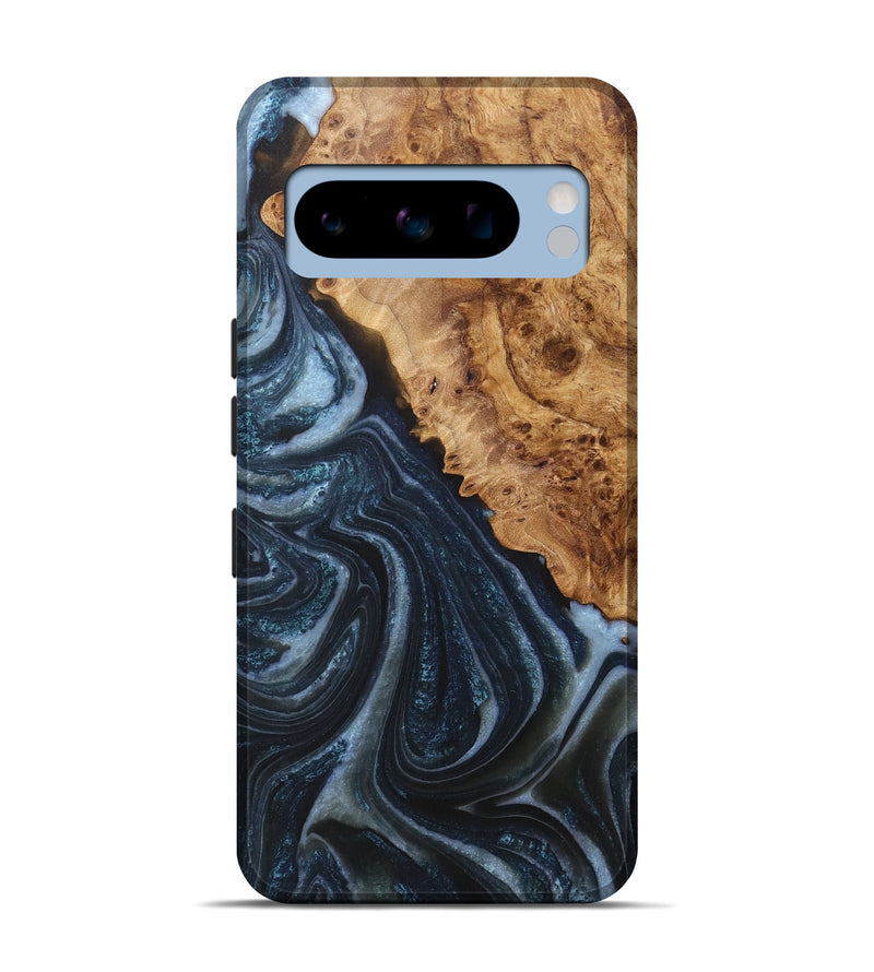 Pixel 8 Pro Wood+Resin Live Edge Phone Case - Sade (Blue, 715355)
