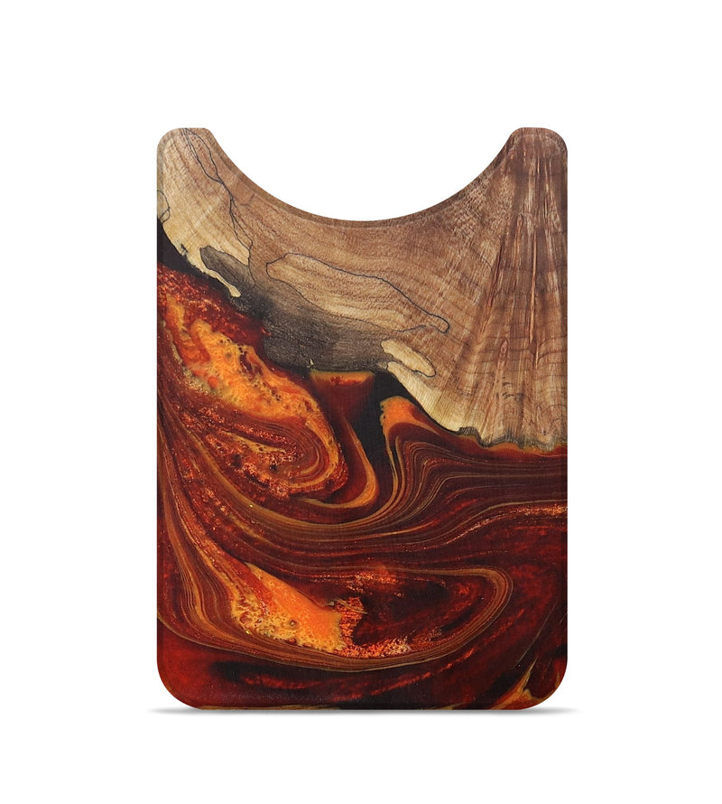 Live Edge Wood+Resin Wallet - Hallie (Red, 715370)