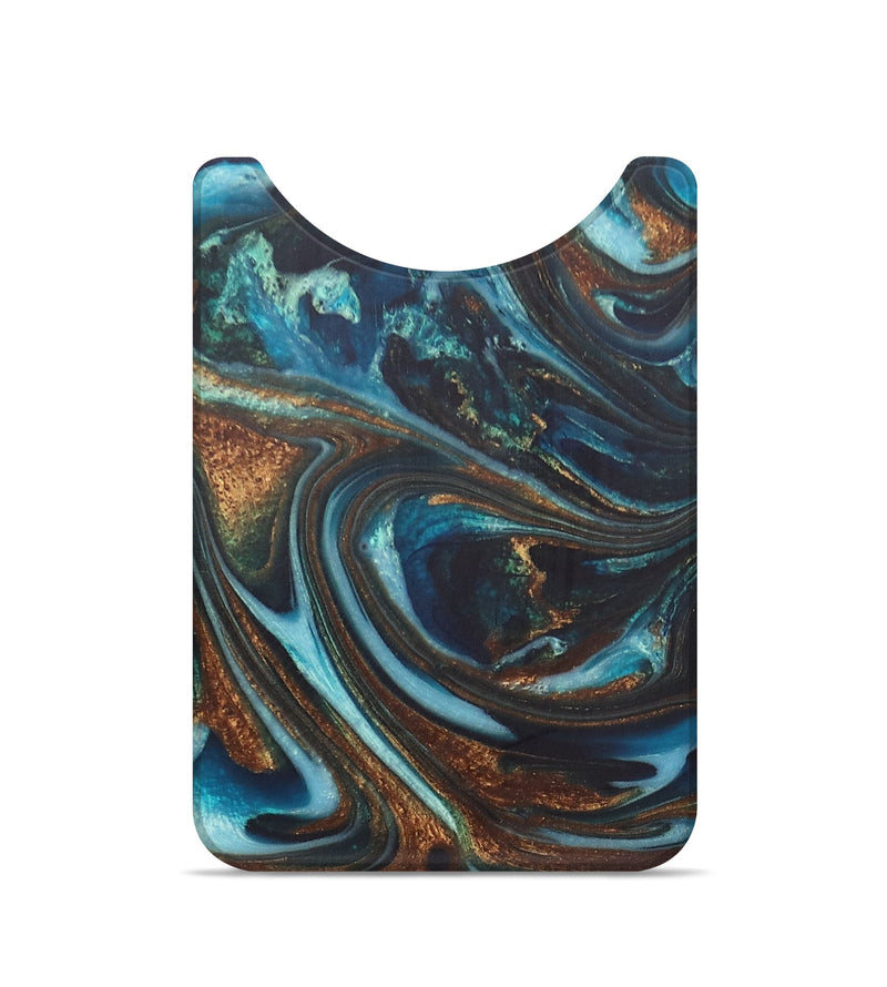 Live Edge ResinArt Wallet - Abram (Teal & Gold, 715373)