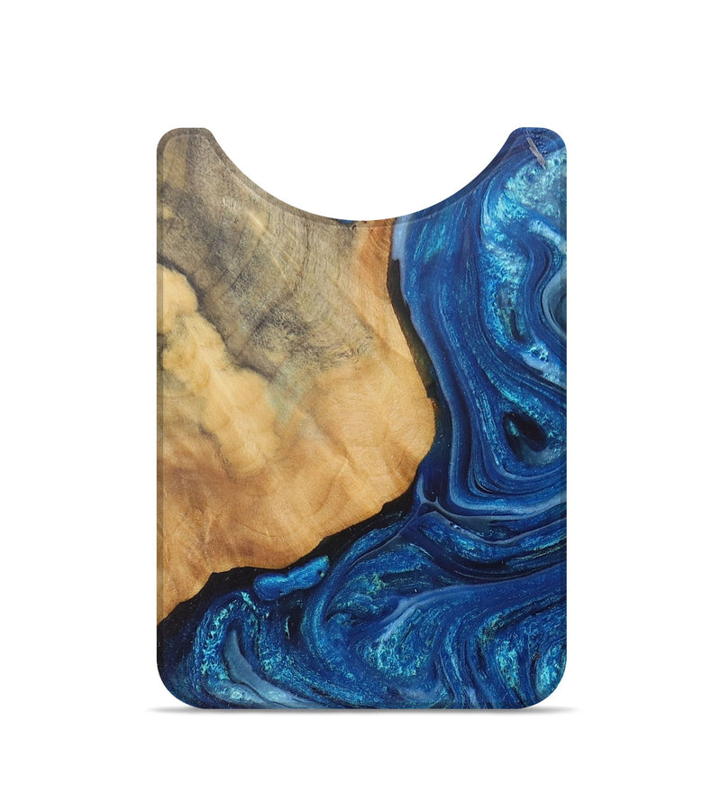 Live Edge Wood+Resin Wallet - Diane (Blue, 715379)