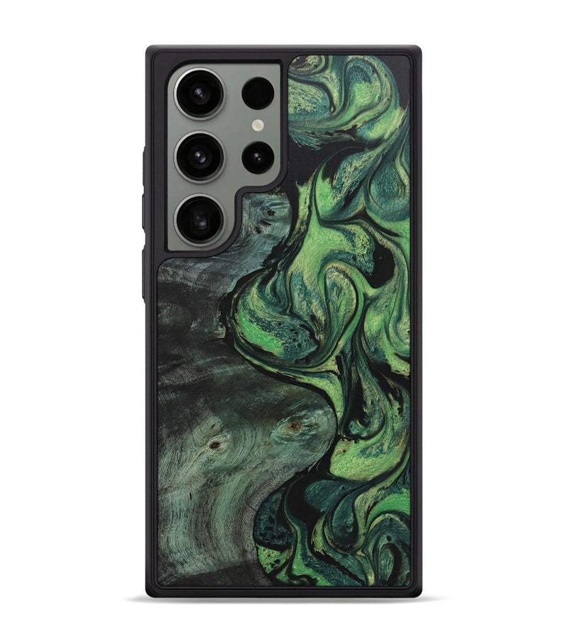 Galaxy S24 Ultra Wood+Resin Phone Case - Eleanor (Green, 715492)