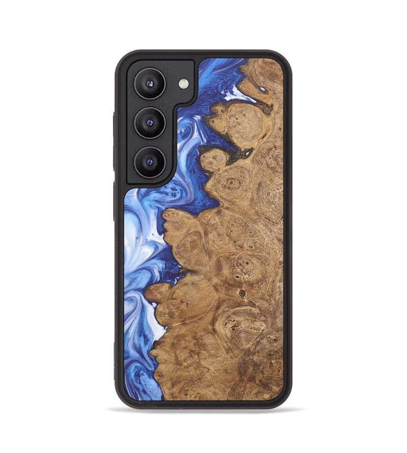 Galaxy S23 Wood+Resin Phone Case - Nia (Blue, 715525)
