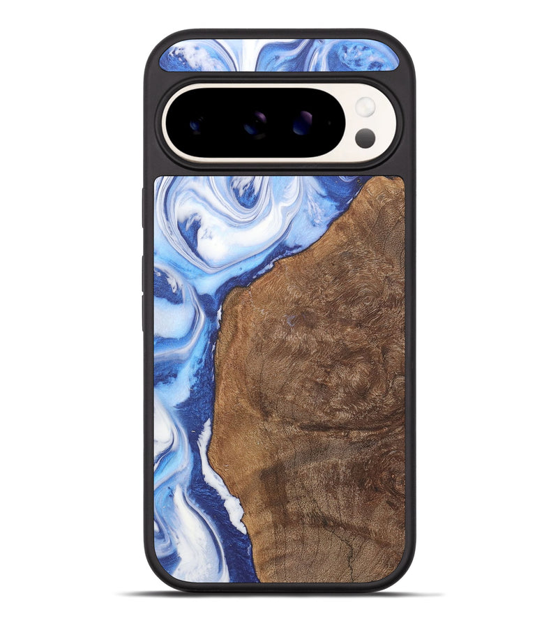 Pixel 9 Pro XL Wood+Resin Phone Case - Edward (Blue, 715534)