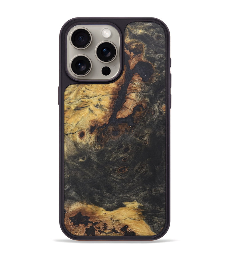 iPhone 15 Pro Max Wood+Resin Phone Case - Armani (Wood Burl, 715549)