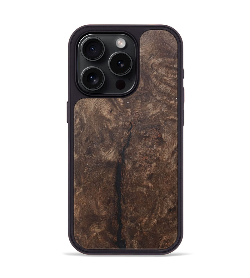 iPhone 15 Pro Wood+Resin Phone Case - Silas (Wood Burl, 715555)