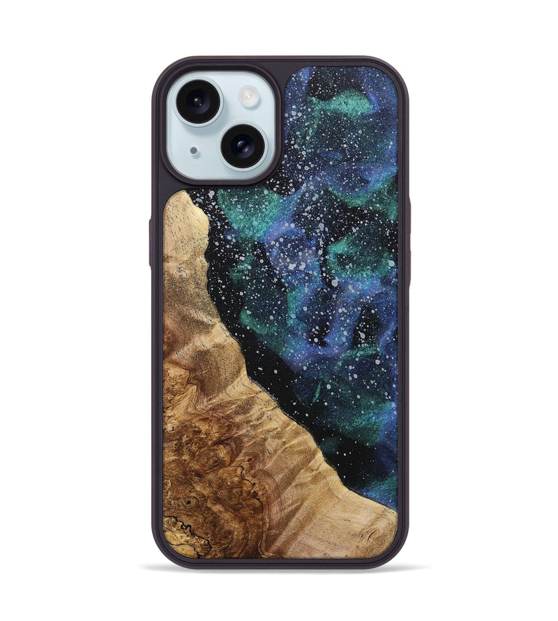 iPhone 15 Wood+Resin Phone Case - Addisyn (Cosmos, 715686)
