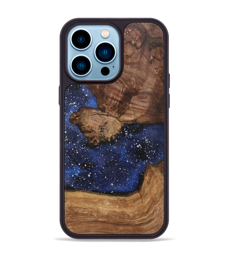 iPhone 14 Pro Max Wood+Resin Phone Case - Brittani (Cosmos, 715705)