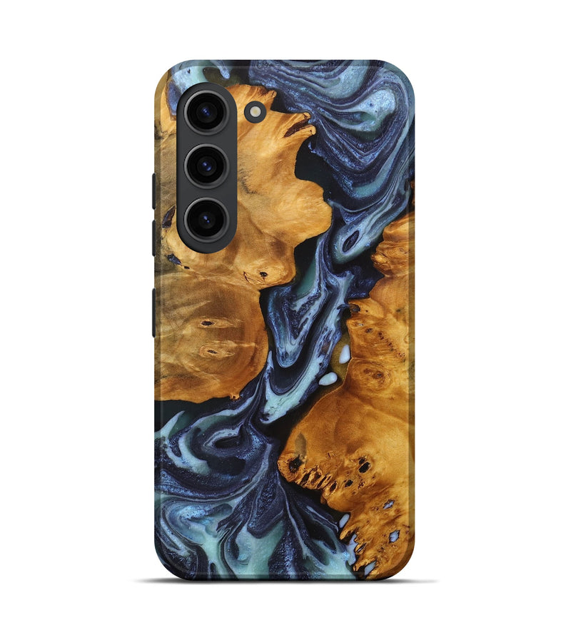 Galaxy S23 Wood+Resin Live Edge Phone Case - Maverick (Blue, 715821)