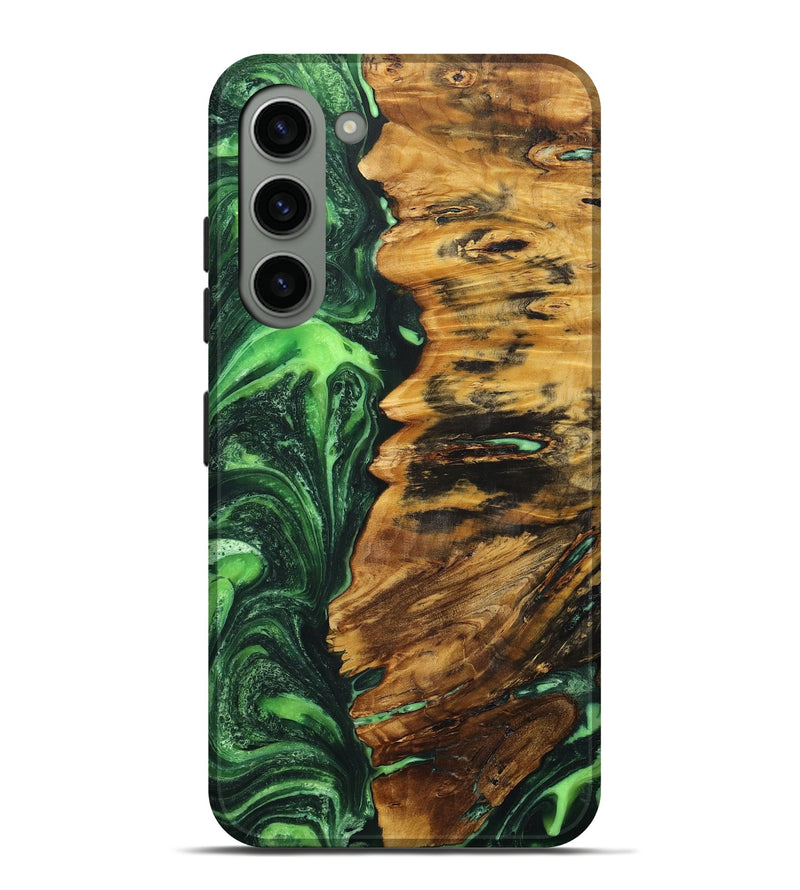 Galaxy S23 Plus Wood+Resin Live Edge Phone Case - Bobby (Green, 715834)