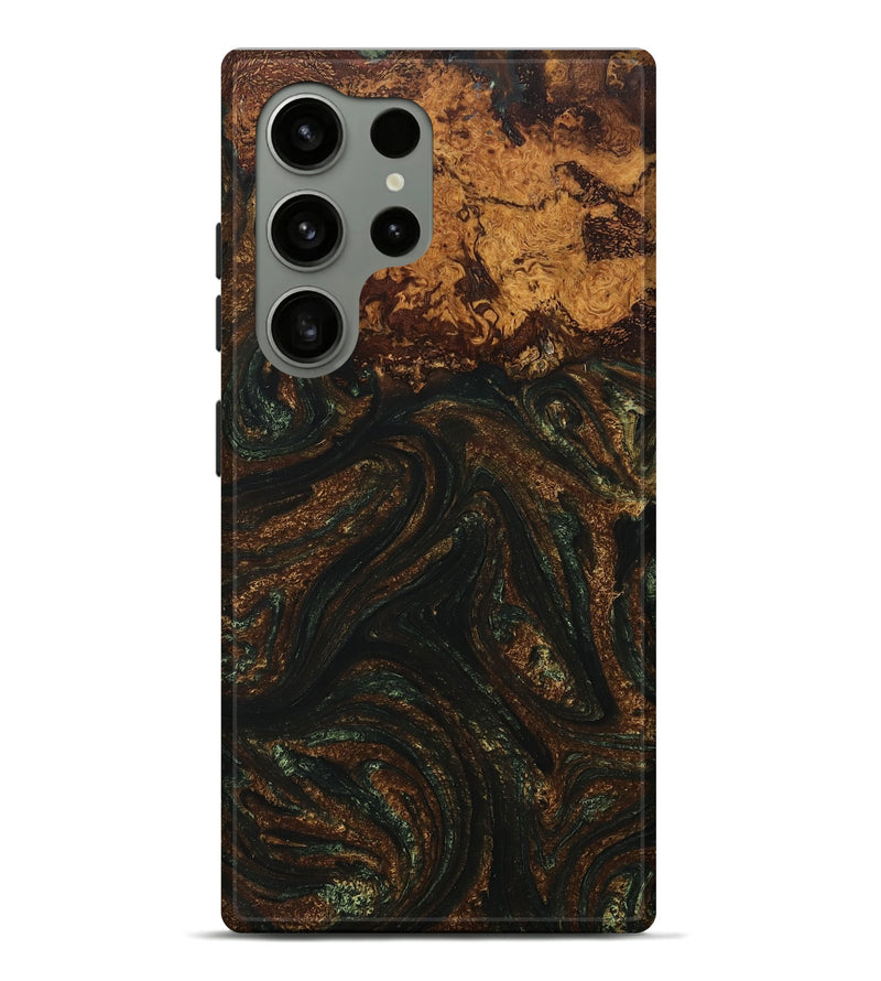 Galaxy S24 Ultra Wood+Resin Live Edge Phone Case - Lois (Green, 715835)