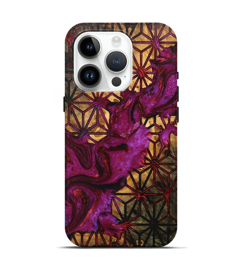 iPhone 15 Pro Wood+Resin Live Edge Phone Case - Stephanie (Pattern, 715836)