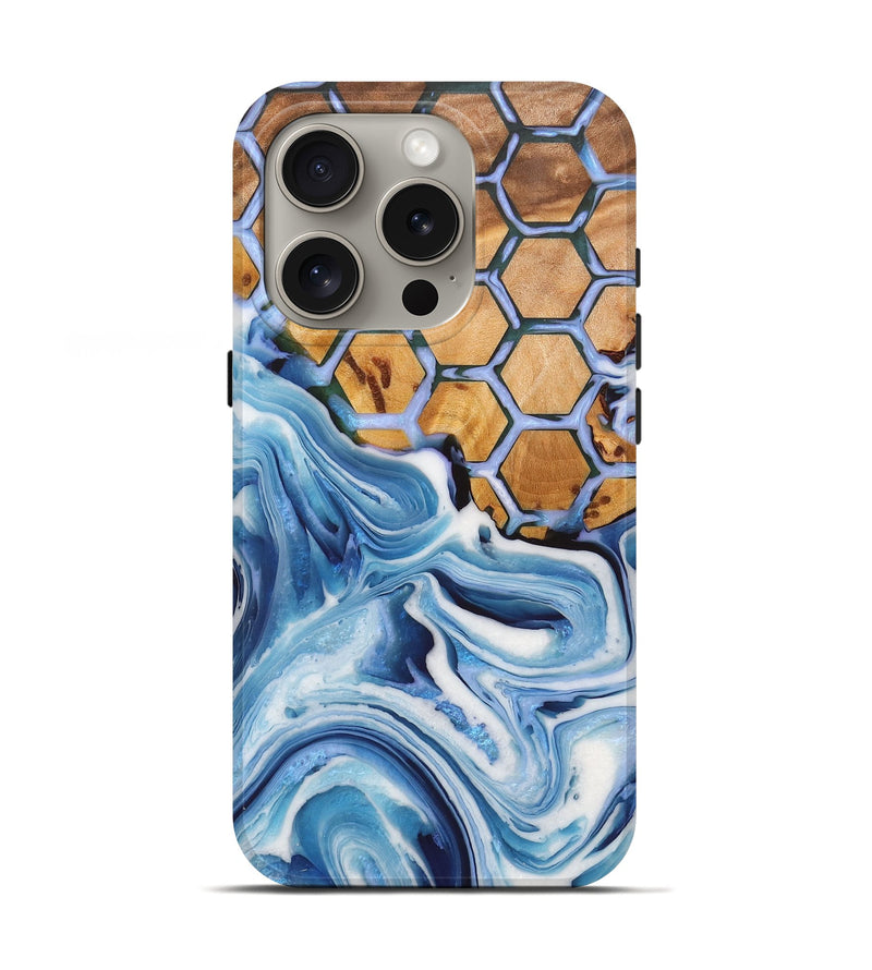iPhone 16 Pro Wood+Resin Live Edge Phone Case - Marlon (Pattern, 715837)