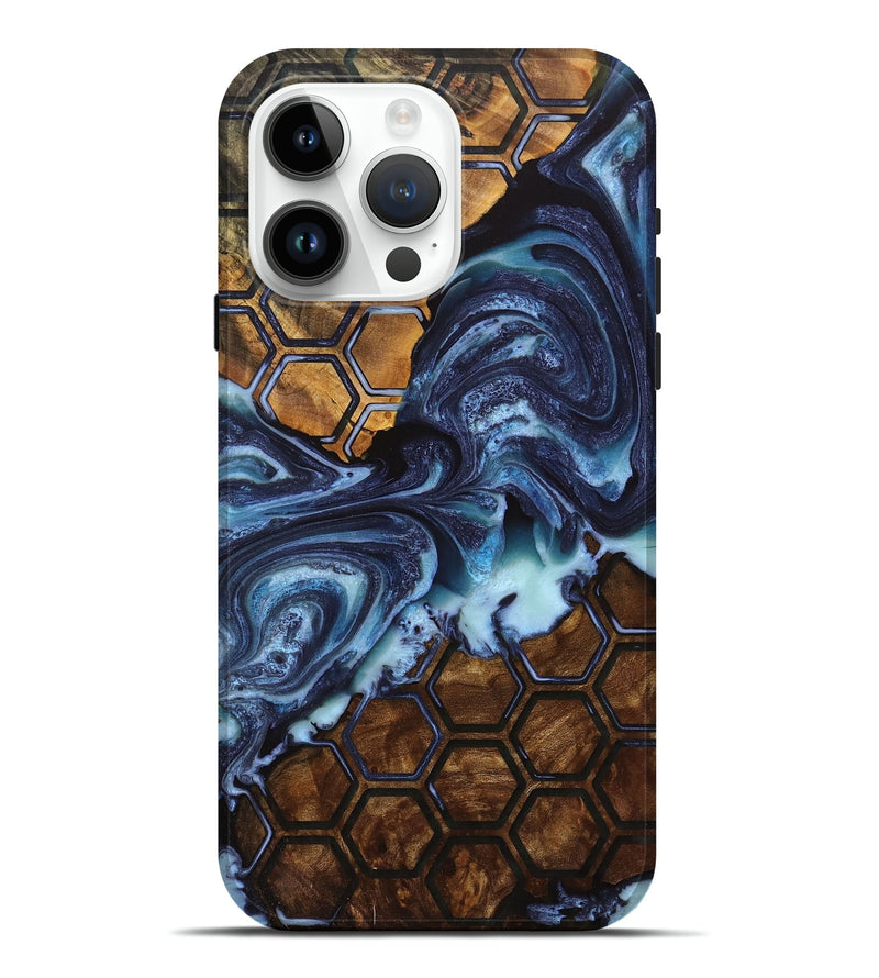 iPhone 15 Pro Max Wood+Resin Live Edge Phone Case - Toby (Pattern, 715845)