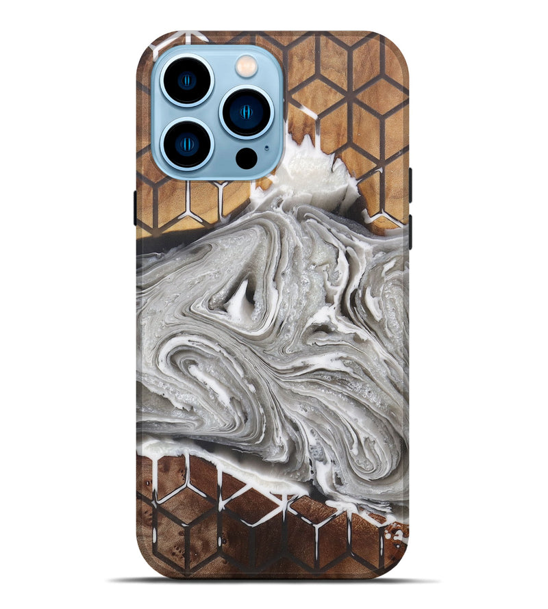 iPhone 14 Pro Max Wood+Resin Live Edge Phone Case - Kierra (Pattern, 715853)