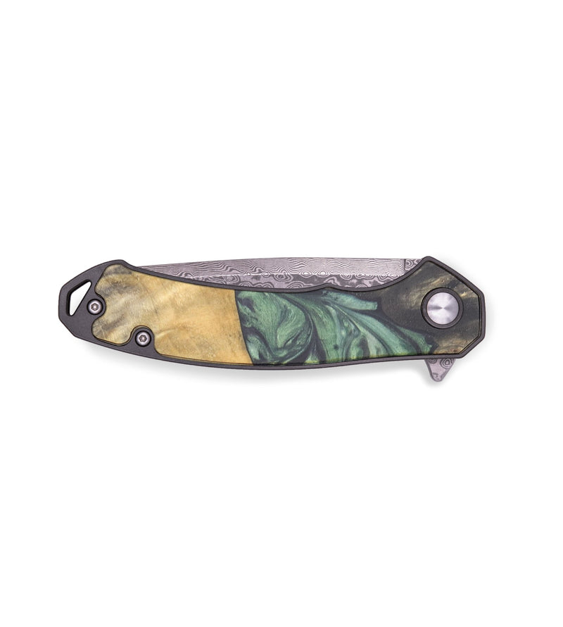 EDC Wood+Resin Pocket Knife - Tatum (Green, 715862)
