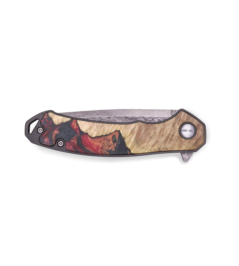 EDC Wood+Resin Pocket Knife - Kinsley (Red, 715864)
