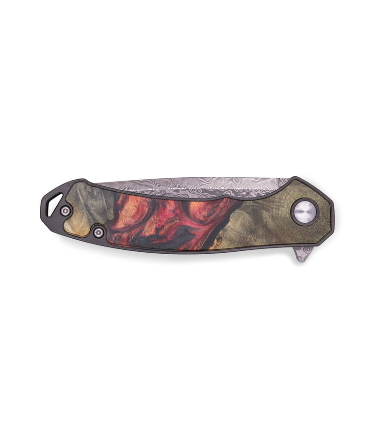 EDC Wood+Resin Pocket Knife - Carissa (Red, 715866)