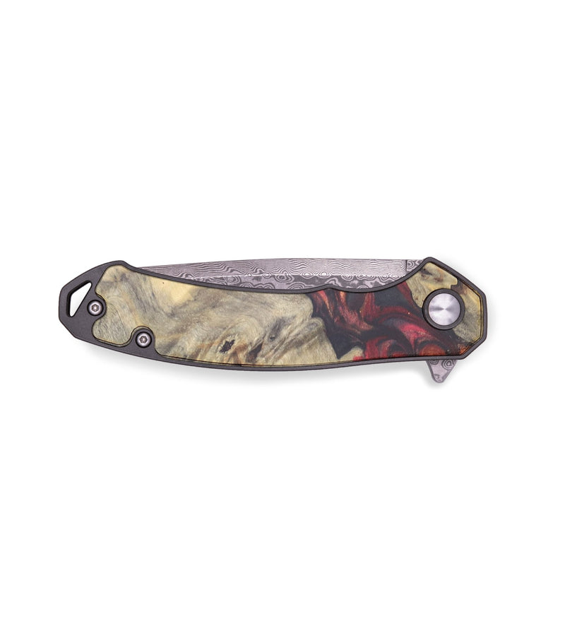 EDC Wood+Resin Pocket Knife - Kane (Red, 715867)