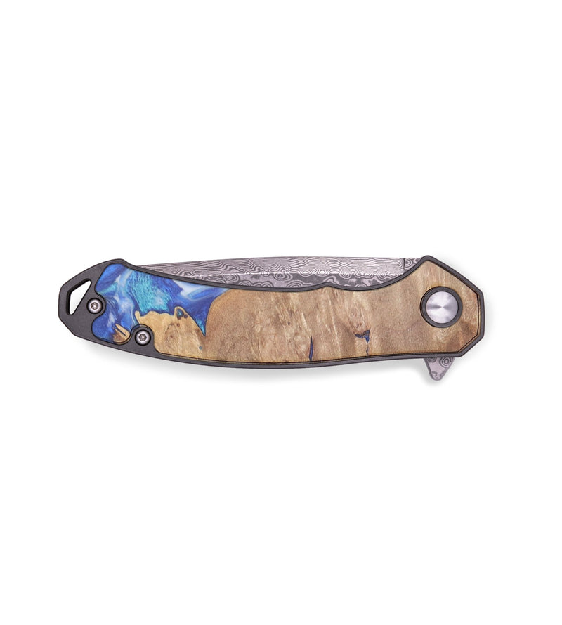EDC Wood+Resin Pocket Knife - Dawson (Blue, 715892)