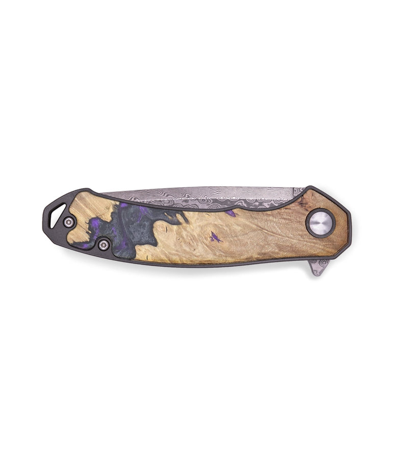 EDC Wood+Resin Pocket Knife - Frances (Purple, 715895)