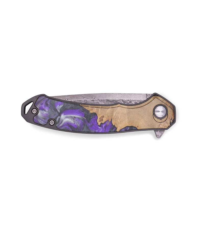 EDC Wood+Resin Pocket Knife - Cindy (Purple, 715896)