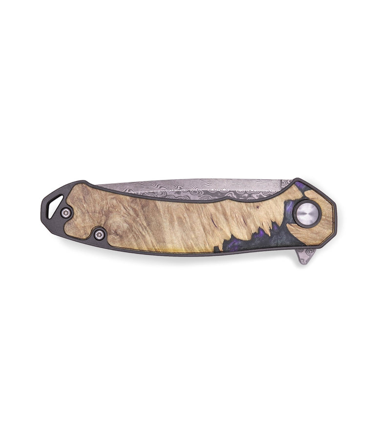 EDC Wood+Resin Pocket Knife - Aliyah (Purple, 715897)