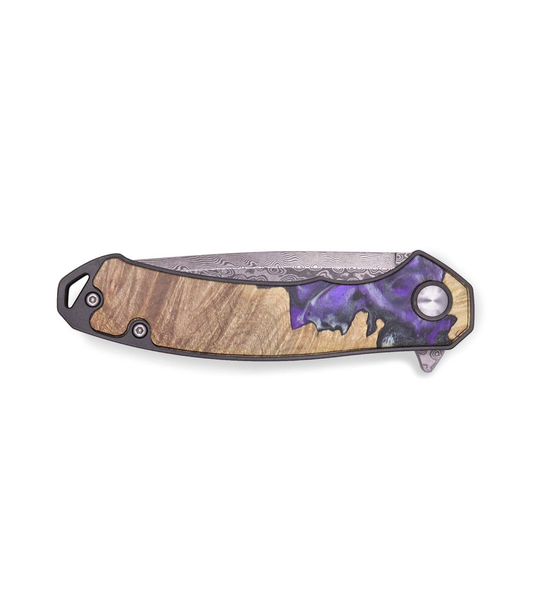 EDC Wood+Resin Pocket Knife - Kay (Purple, 715898)