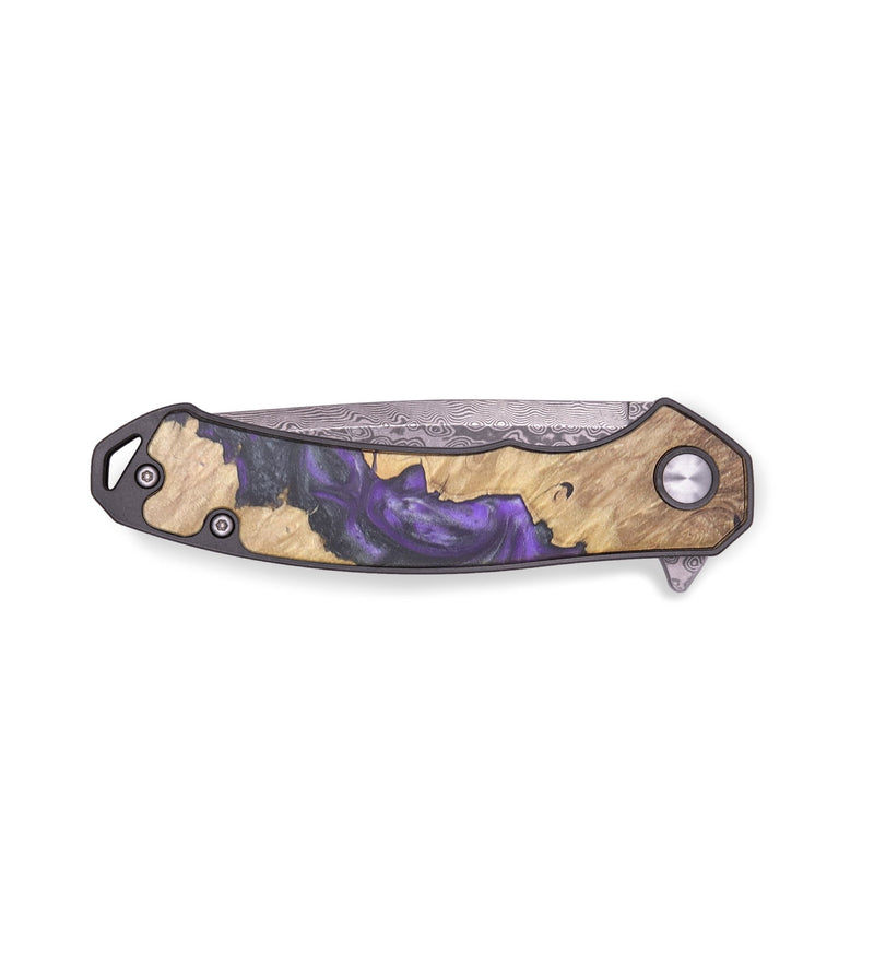 EDC Wood+Resin Pocket Knife - Delbert (Purple, 715899)