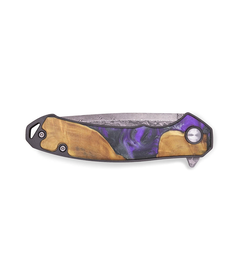 EDC Wood+Resin Pocket Knife - Jacquelyn (Purple, 715901)