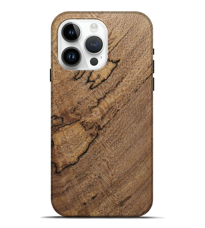 iPhone 15 Pro Max Wood+Resin Live Edge Phone Case - Devin (Wood Burl, 715920)