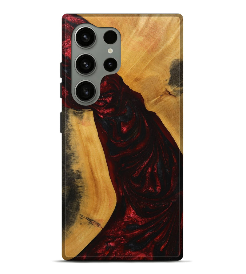 Galaxy S24 Ultra Wood+Resin Live Edge Phone Case - Remy (Red, 715923)