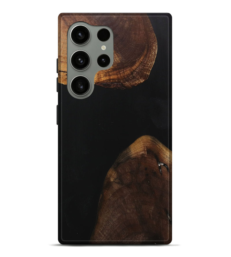 Galaxy S24 Ultra Wood+Resin Live Edge Phone Case - Iker (Pure Black, 715943)