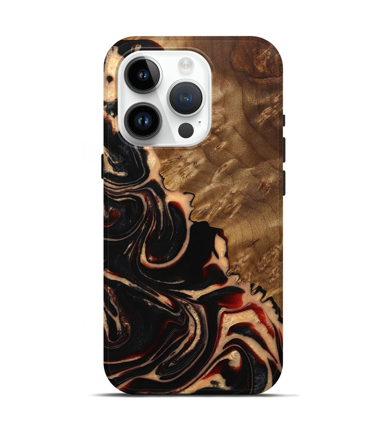 iPhone 15 Pro Wood+Resin Live Edge Phone Case - Griffin (Red, 715945)