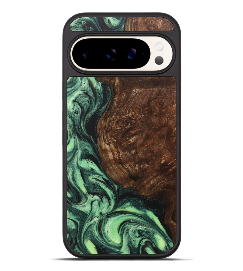 Pixel 9 Pro XL Wood+Resin Phone Case - Lucas (Green, 716050)