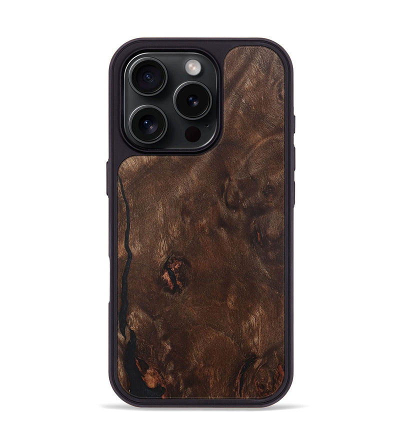 iPhone 16 Pro Wood+Resin Phone Case - Ericka (Wood Burl, 716061)