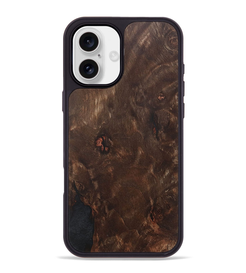 iPhone 16 Plus Wood+Resin Phone Case - Dan (Wood Burl, 716062)