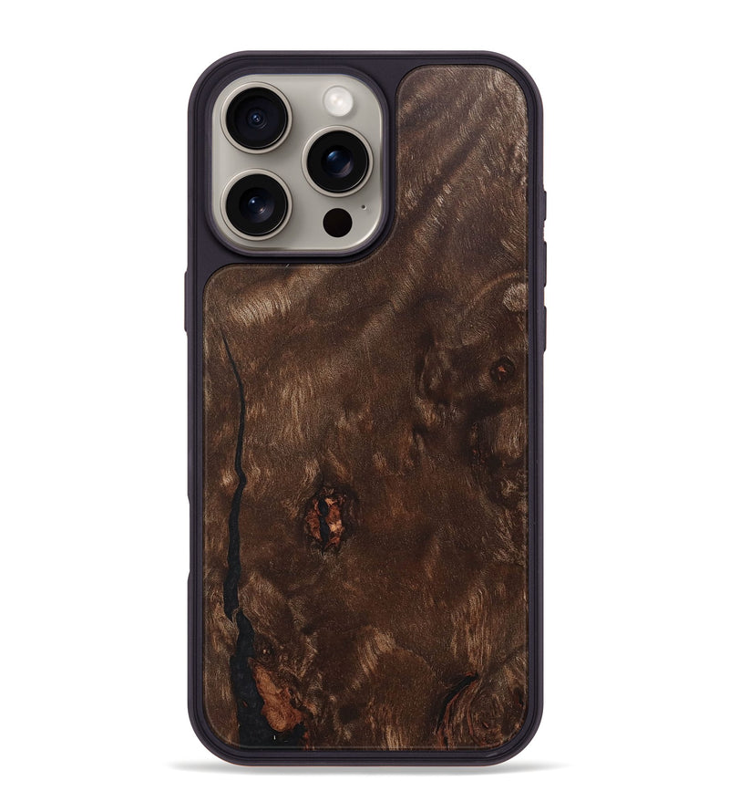 iPhone 16 Pro Max Wood+Resin Phone Case - Courtney (Wood Burl, 716065)