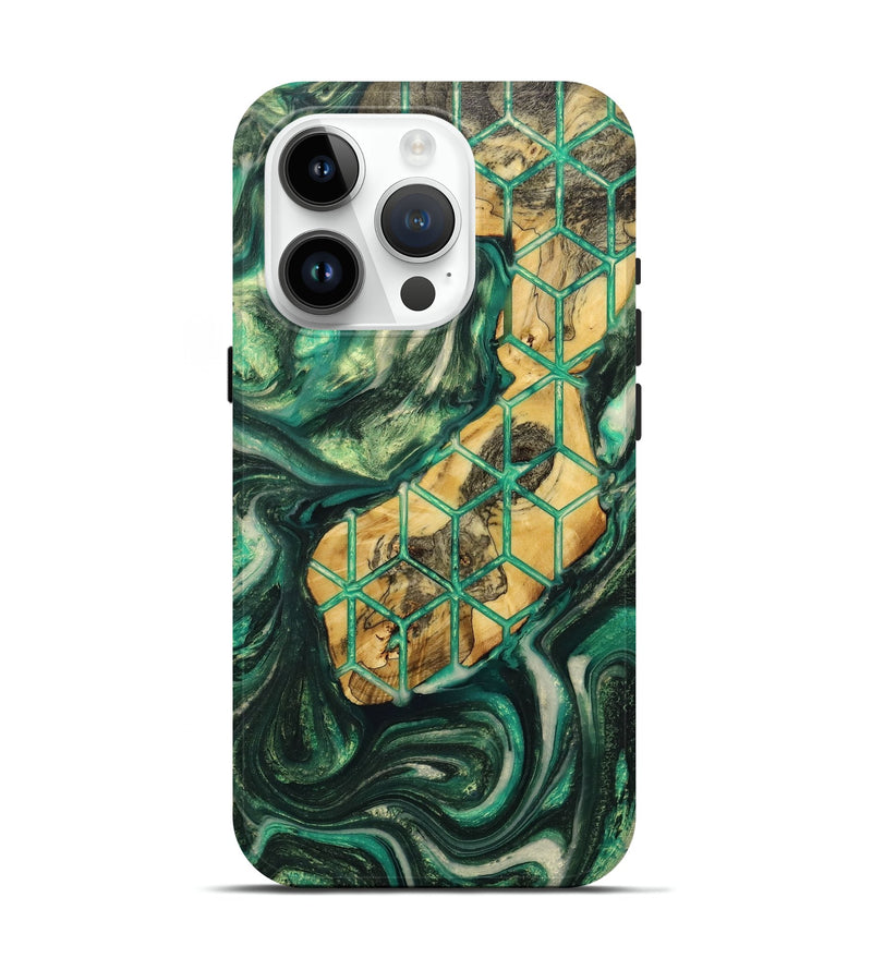 iPhone 15 Pro Wood+Resin Live Edge Phone Case - Cortney (Pattern, 716093)