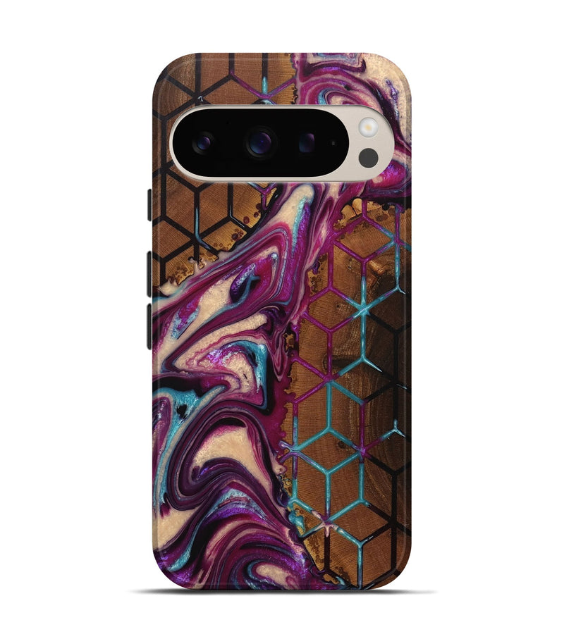 Pixel 9 Pro Wood+Resin Live Edge Phone Case - Sawyer (Pattern, 716095)