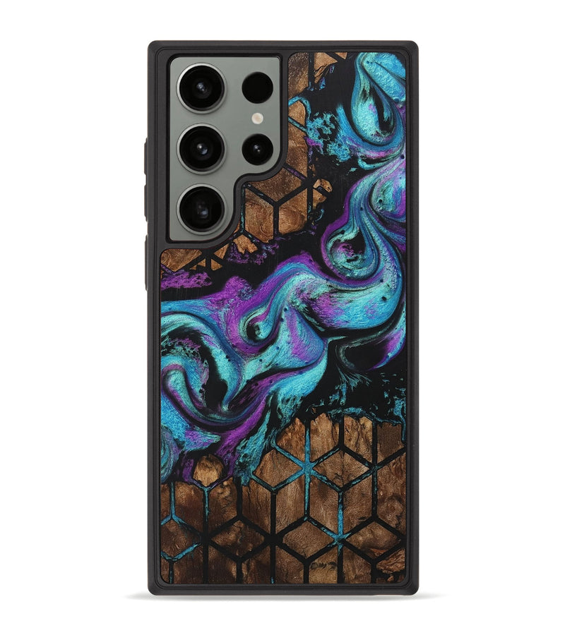 Galaxy S23 Ultra Wood+Resin Phone Case - Doreen (Pattern, 716160)
