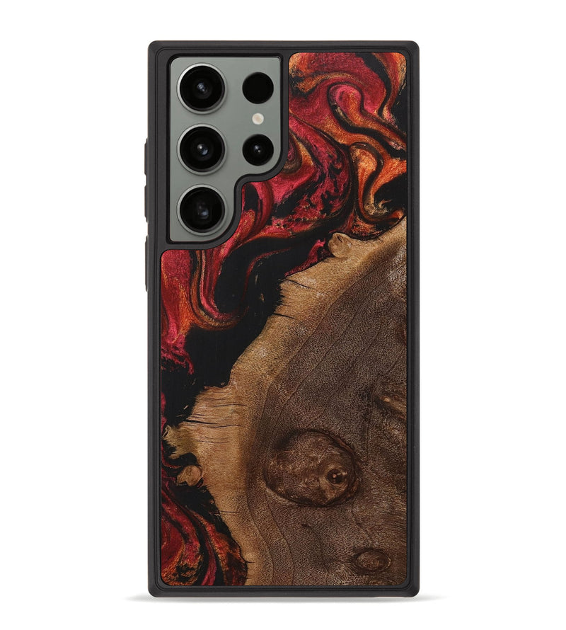 Galaxy S23 Ultra Wood+Resin Phone Case - Julianna (Red, 716197)