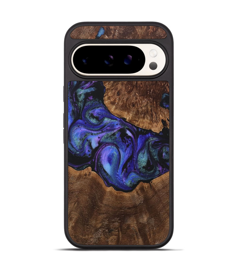 Pixel 9 Wood+Resin Phone Case - Elisabeth (Purple, 716261)